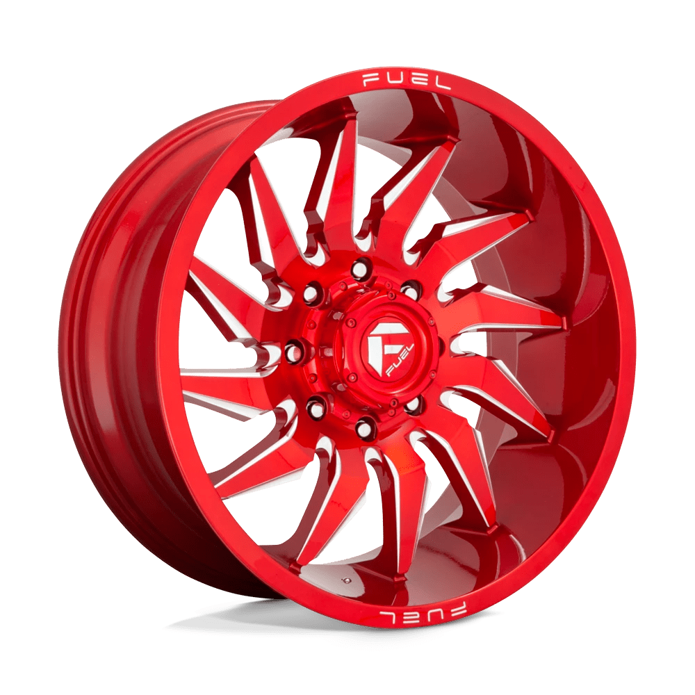 Fuel Offroad D745 SABER CANDY RED MILLED 22x12 -44 8x170mm 125.1mm - Wheelwiz