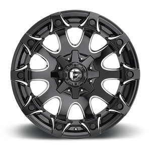 Fuel Offroad D578 BATTLE AXE GLOSS BLACK MILLED 20x12 -44 8x165.1mm 125.1mm - Wheelwiz