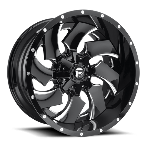 Fuel Offroad D574 CLEAVER Gloss Black Milled 17x9 -12 5x114.3|5x127mm 78.1mm - Wheelwiz