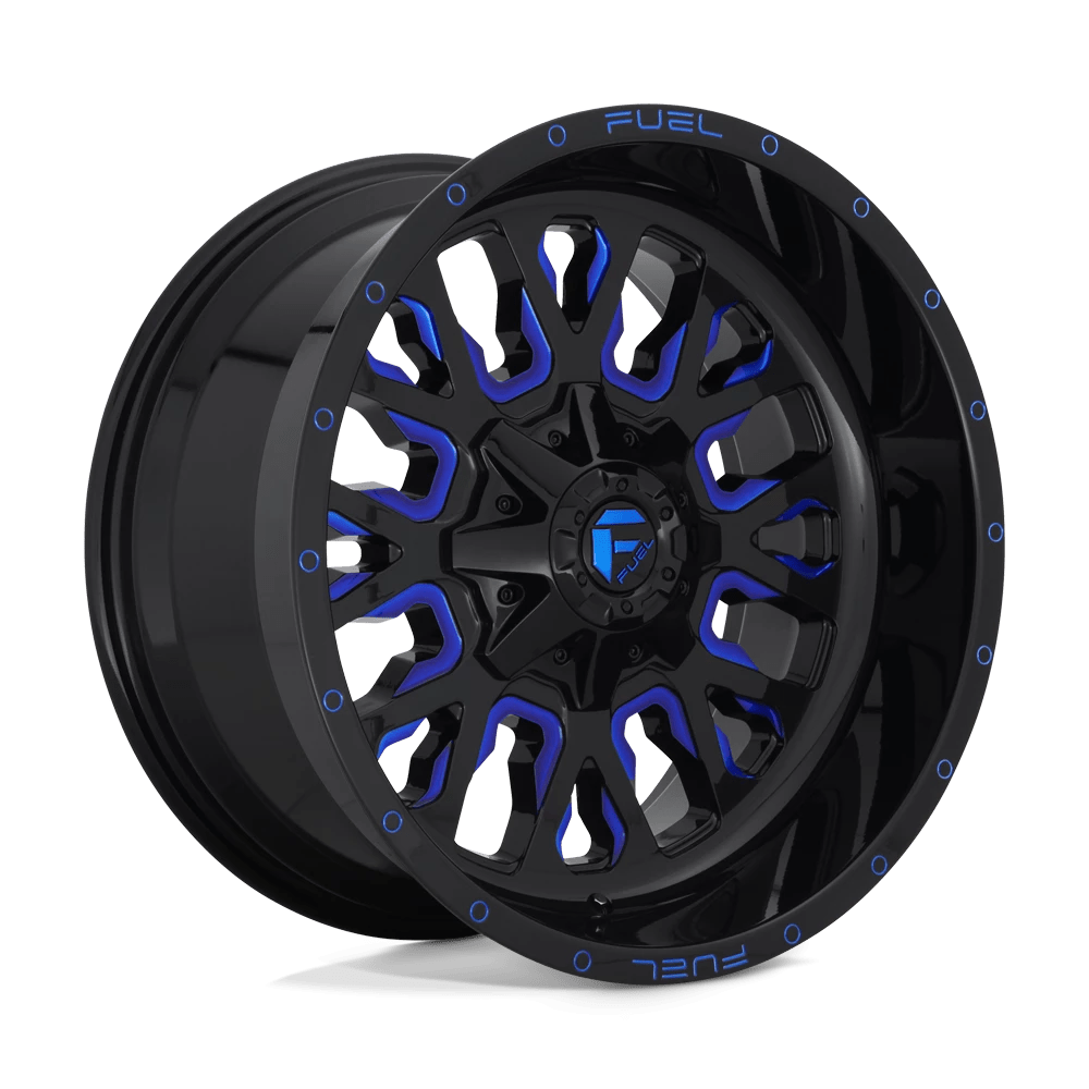 Fuel Offroad D645 STROKE GLOSS BLACK BLUE TINTED CLEAR 20x12 -43 5x127|5x114.3mm 78.1mm - Wheelwiz