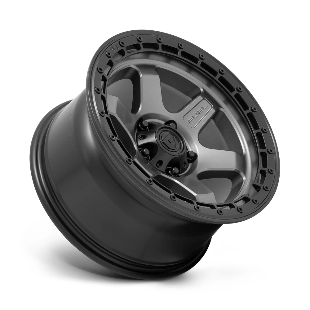 Fuel Offroad D752 BLOCK MATTE GUNMETAL WITH BLACK RING 18x9 +20 6x139.7mm 106.1mm - Wheelwiz