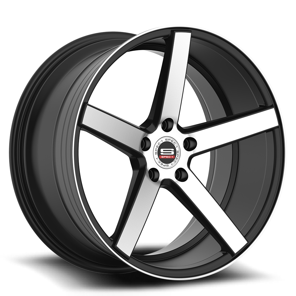 Spec-1 SP-36 Gloss Black Brushed 20x8.5 +38 5x114.3mm 73.1mm - Wheelwiz