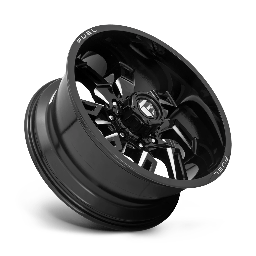 Fuel Offroad D747 LOCKDOWN GLOSS BLACK MILLED 20x10 -18 6x139.7mm 106.1mm - Wheelwiz