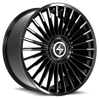 Sentali ROYALE Gloss Black Milled Tips 20x9 +34 5x112|5x114.3mm 73.1mm