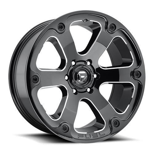 Fuel Offroad D562 BEAST GLOSS BLACK MILLED 20x9 +20 6x139.7mm 108mm - Wheelwiz