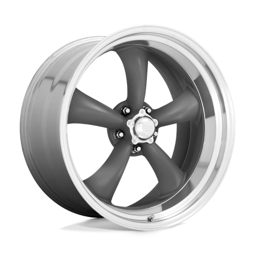 American Racing VN215 CLASSIC TORQ THRUST II Mag Gray W/ Machined Lip 15x8 0 5x120.65mm 83.1mm - Wheelwiz