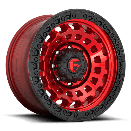 Fuel Offroad D632 ZEPHYR CANDY RED BLACK BEAD RING 18x9 -12 8x170mm 125.1mm - Wheelwiz