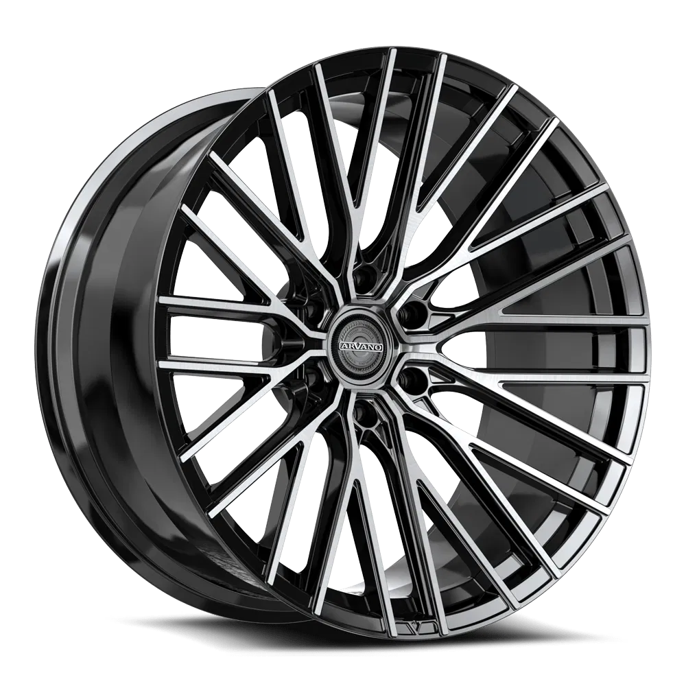 Arvano ART-1 Gloss Black Brushed 22x10 -12 6x135mm 87.1mm - Wheelwiz