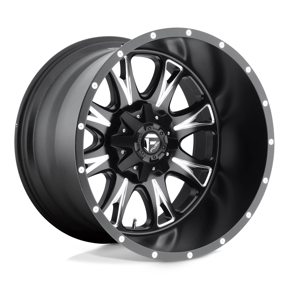 Fuel Offroad D513 THROTTLE MATTE BLACK MILLED 22x14 -76 6x135|6x139.7mm 106.1mm - Wheelwiz