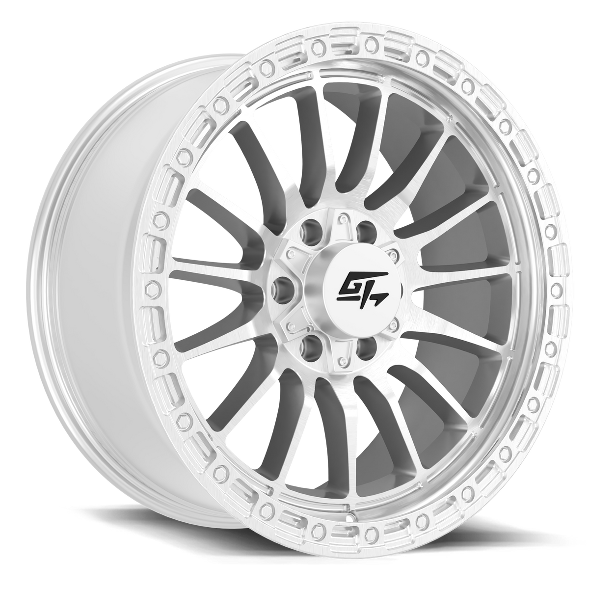 GT Off-Road RENEGADE Hyper Silver Machined Face 17x9 -12 5x127|5x139.7mm 0mm - Wheelwiz