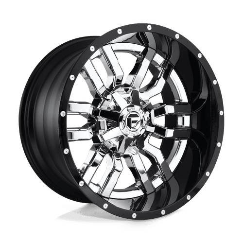 Fuel Offroad D270 CHROME PLATED GLOSS BLACK LIP 22x10 -13 6x135|6x139.7mm 106.1mm - Wheelwiz