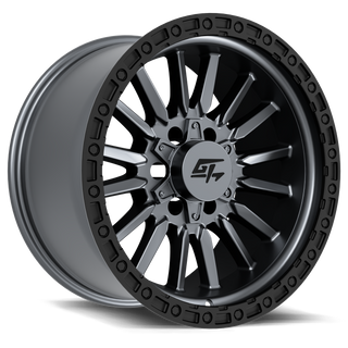 GT Off-Road CHAMBER Matte Gunmetal Centre / Black Lip 18x9 +12 8x165.1|8x170mm 125.2mm