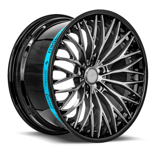 Sentali SB1 Gloss Black Lip / Matte Gunmetal Centre 22x9.5 +35 5x112mm 66.6mm - Wheelwiz