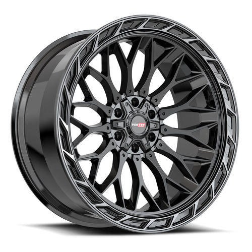 Vortek VRP-503 Black Diamond Cut Ring W/ Dark Tint 20x9 0 5x127|5x139.7mm 78.1mm - Wheelwiz