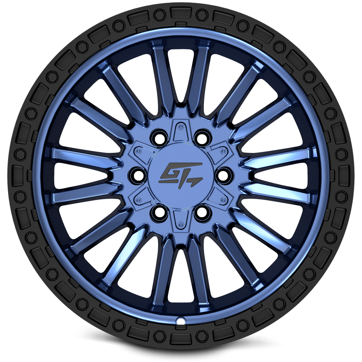 GT Off-Road CHAMBER Black Ring / Midnight Blue Centre 17x10 -18 6x135|6x139.7mm 106.1mm - Wheelwiz