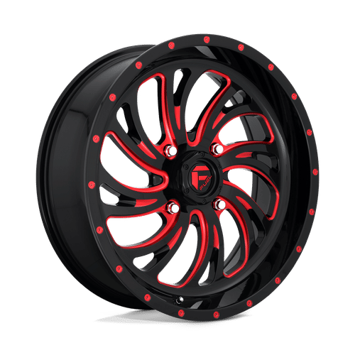 Fuel Offroad D642 GLOSS BLACK RED TINTED CLEAR 20x7 +13 4x156mm 132mm - Wheelwiz