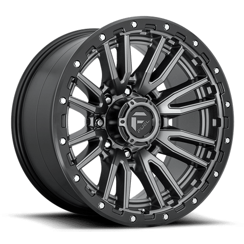 Fuel Offroad D680 REBEL MATTE GUN METAL BLACK BEAD RING 22x12 -44 8x180mm 124.2mm - Wheelwiz