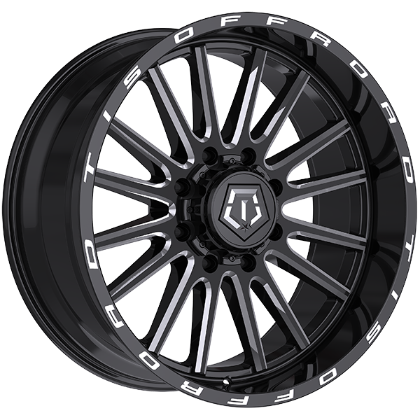 TIS Wheels 567 Gloss Black - Milled Edge 22x10 -19 8x180mm 124.3mm - Wheelwiz
