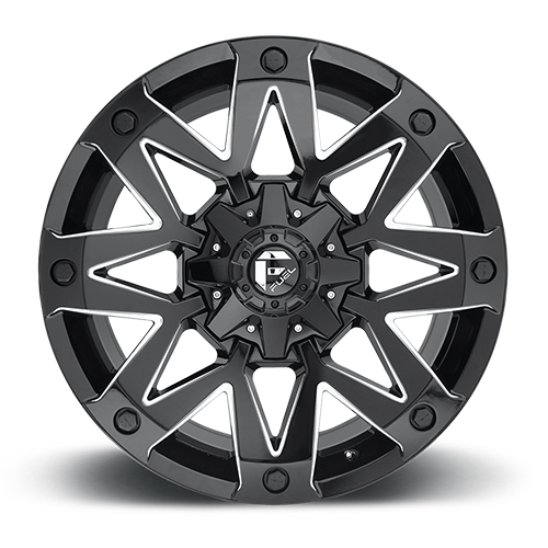 Fuel Offroad D555 AMBUSH GLOSS BLACK MILLED 20x10 -18 6x135|6x139.7mm 106.1mm - Wheelwiz