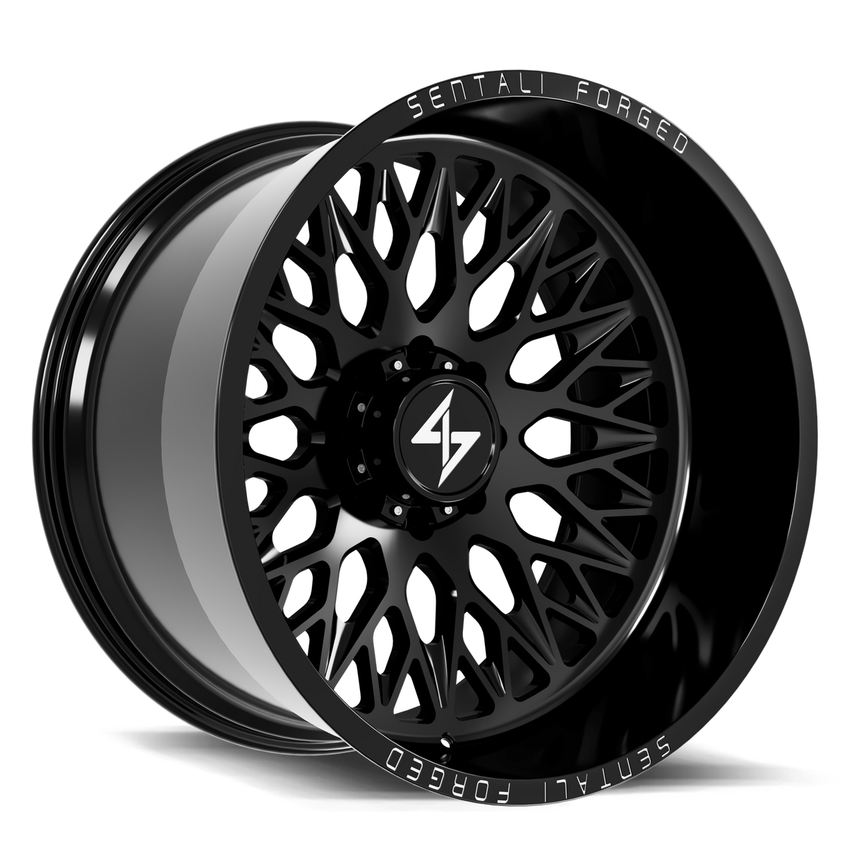 Sentali SF-6 Gloss Black 24x14 -76 8x180mm 124.3mm - Wheelwiz