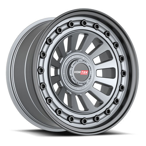Vortek VRD-702 Matte GunMetal Black Bolts / Lip 20x9.5 -12 6x135|6x139.7mm 106.1mm - Wheelwiz