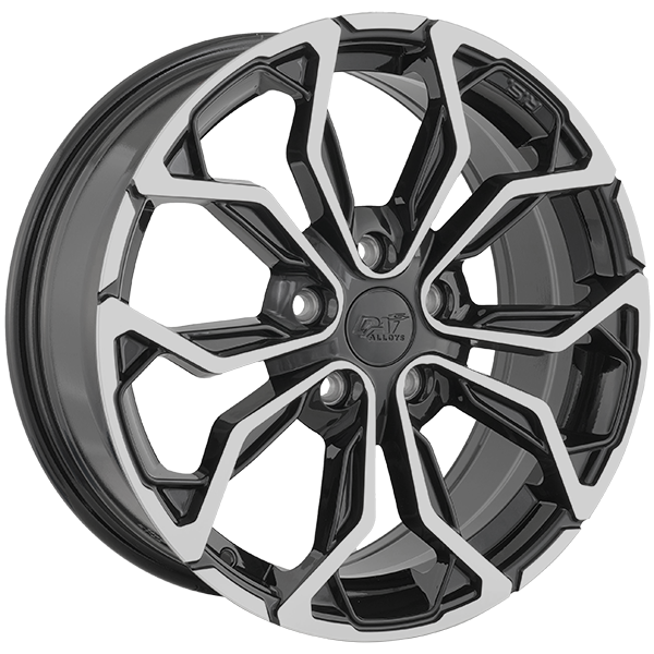 DAI MUSE Gloss Black - Machined Face 17x7 +45 5x114.3mm 64.1mm - Wheelwiz