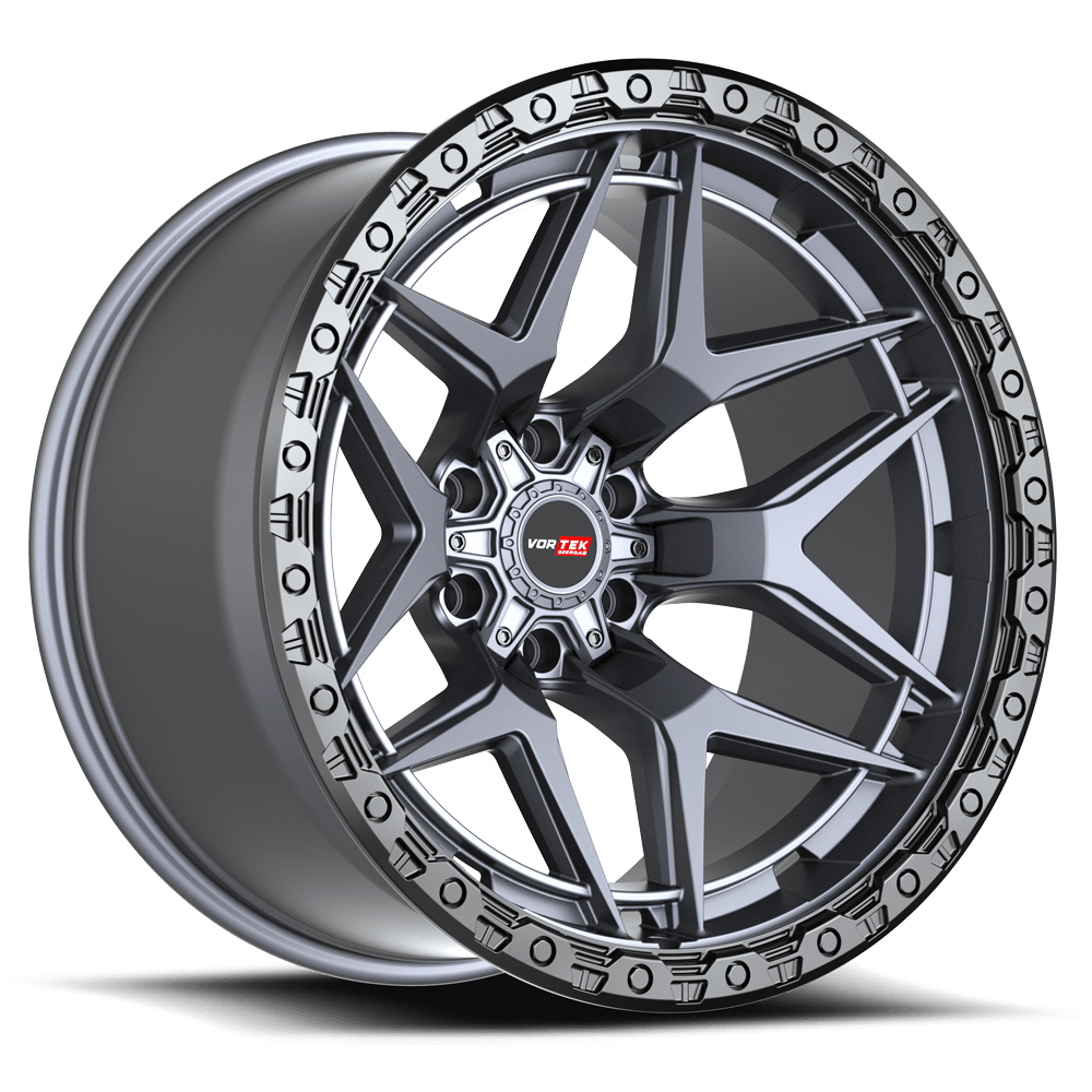Vortek VRT-603 Matte Titanium Black Bead Ring 22x12 -44 6x135|6x139.7mm 106.1mm - Wheelwiz