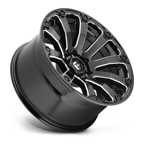 Fuel Offroad D598 DIESEL GLOSS BLACK MILLED 20x10 -18 8x165.1mm 125.1mm - Wheelwiz