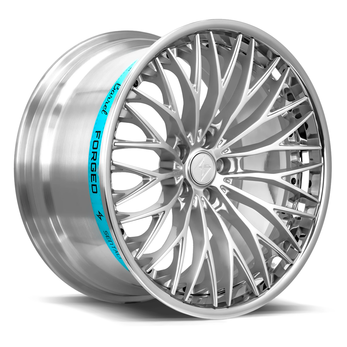 Sentali SB1 Polished Lip / Hyper Silver Centre 19x10.5 +35 5x120mm 72.6mm - Wheelwiz