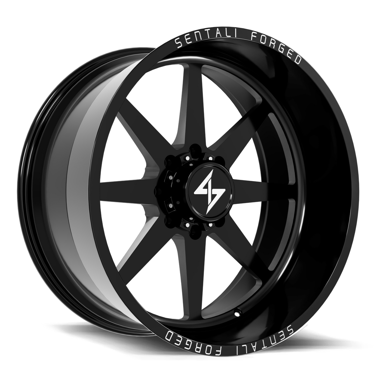 Sentali SF12 Gloss Black Milled 24x14 -76 5x139.7mm 77.8mm - Wheelwiz