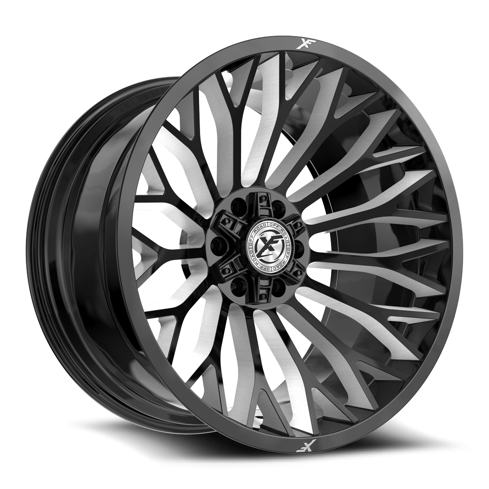 XF Off-Road XF-237 Gloss Black Milled 24x14 -76 5x127|5x139.7mm 78.1mm - Wheelwiz