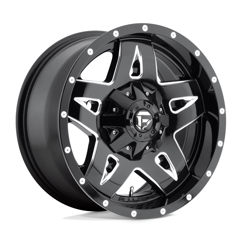 Fuel Offroad D554 FULL BLOWN GLOSS BLACK MILLED 18x9 +1 5x139.7|5x150mm 110.1mm - Wheelwiz