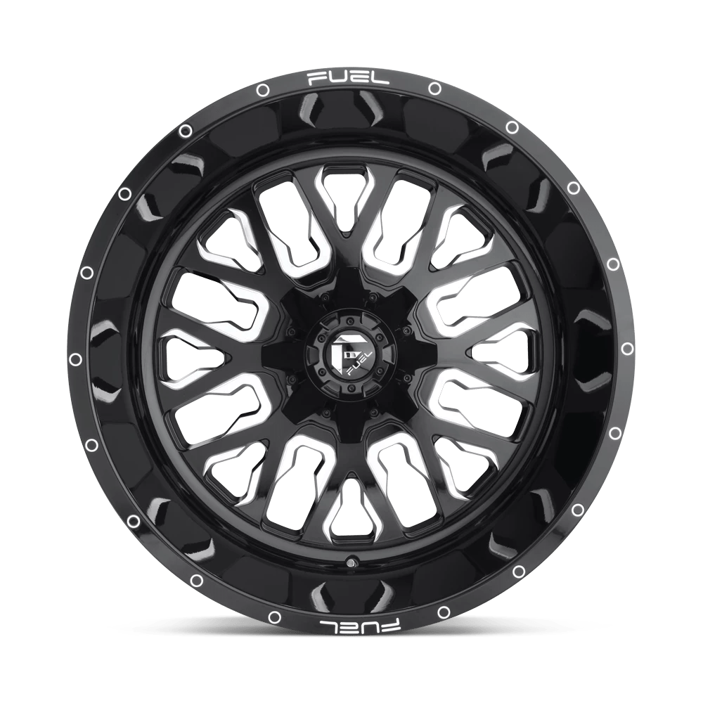 Fuel Offroad D611 STROKE GLOSS BLACK MILLED 22x10 -18 8x170mm 125.1mm - Wheelwiz