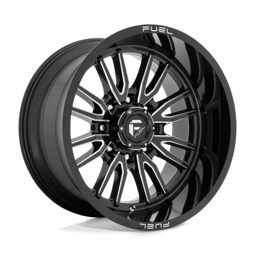 Fuel Offroad D761 GLOSS BLACK MILLED 22x12 -44 8x165.1mm 125.1mm - Wheelwiz
