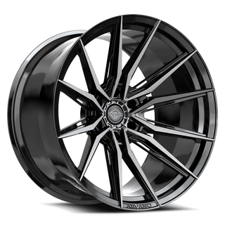 Arvano ART-3 Gloss Black & Brushed Double Dark Tint 24x9.5 +18 6x135mm 0mm