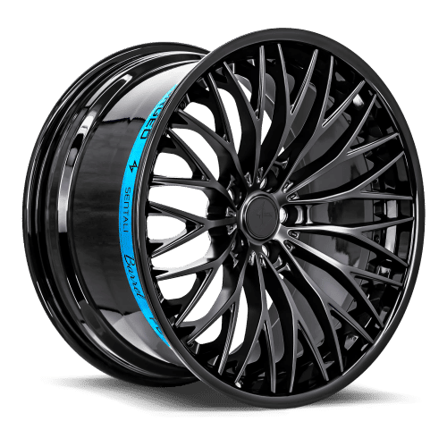 Sentali SB1 Gloss Black Lip / Matte Black Centre 19x8.5 +35 5x112mm 66.6mm - Wheelwiz