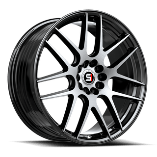 Spec-1 SP-65 Gloss Black Machined 17x8 +42 5x112|5x114.3mm 73.1mm