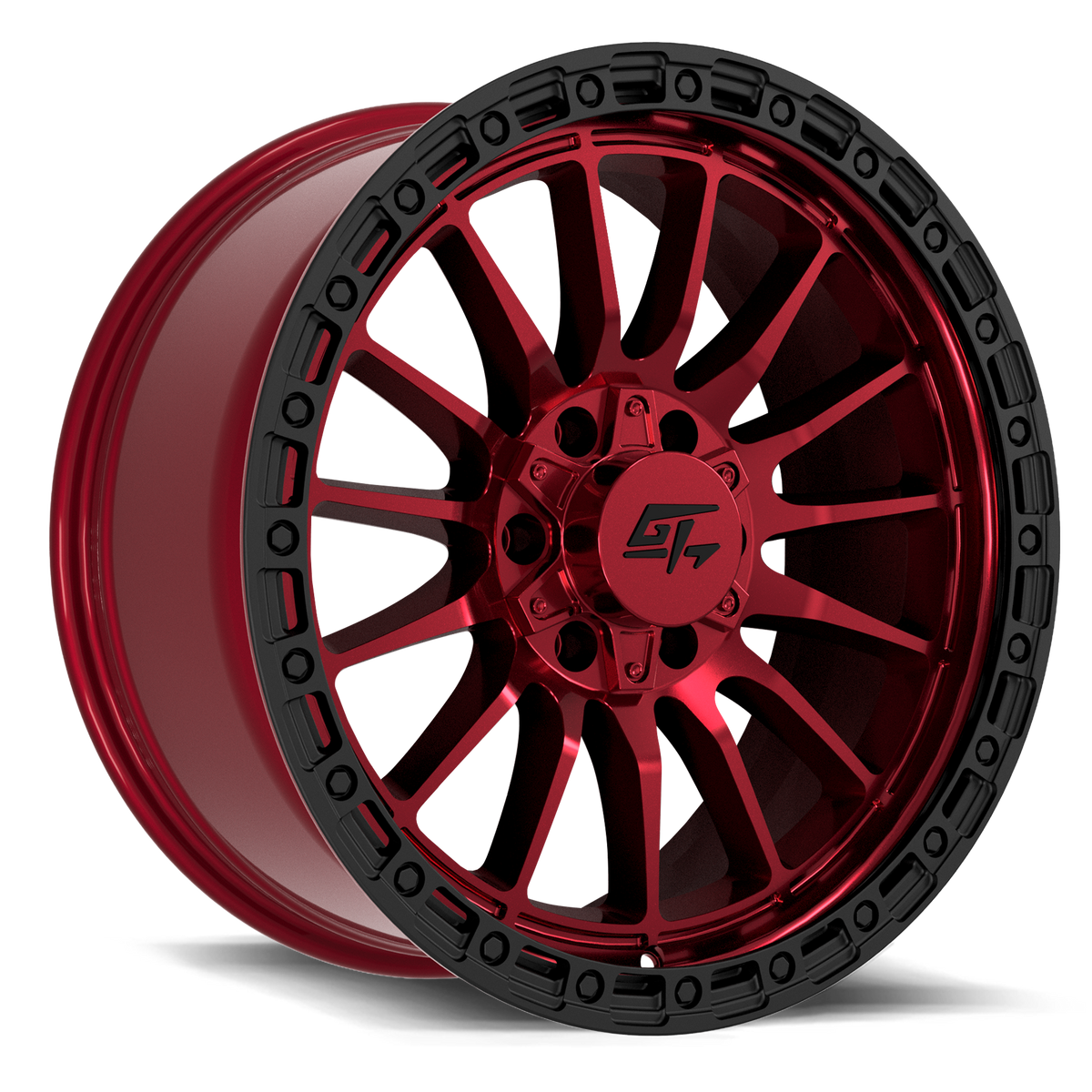 GT Off-Road RENEGADE Red Anodized with Black Ring 20x9 +12 5x127|5x139.7mm 0mm - Wheelwiz