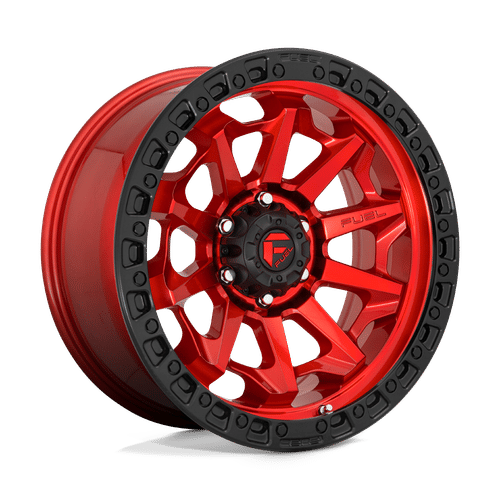 Fuel Offroad D695 CANDY RED BLACK BEAD RING 18x9 +20 8x180mm 124.2mm - Wheelwiz