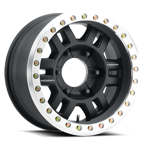 Vision Wheel 398BL Gloss Black 17x8.5 -15 5x139.7mm 110mm - Wheelwiz
