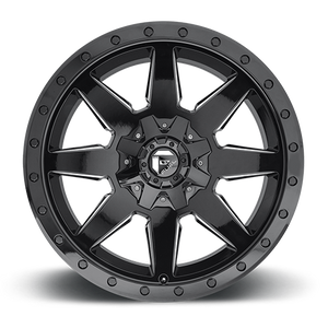 Fuel Offroad D597 WILDCAT GLOSS BLACK MILLED 20x9 +1 8x165.1mm 125.1mm - Wheelwiz