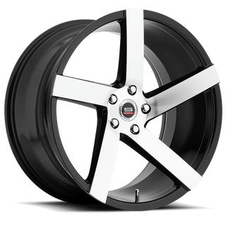 Spec-1 SPM-80 Gloss Black Machined 20x9 +35 5x114.3mm 73.1mm