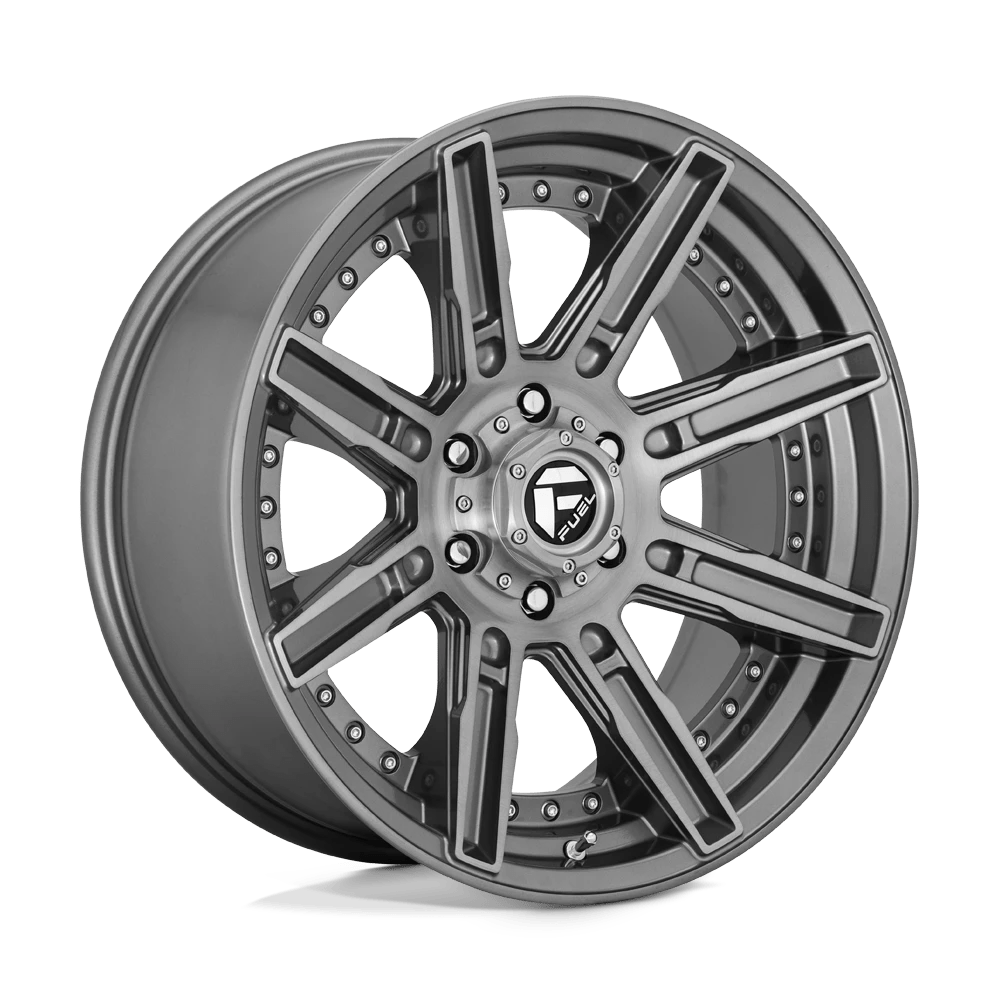 Fuel Offroad D710 ROGUE PLATINUM BRUSHED GUN METAL TINTED CLEAR 20x9 +1 6x139.7mm 106.1mm - Wheelwiz