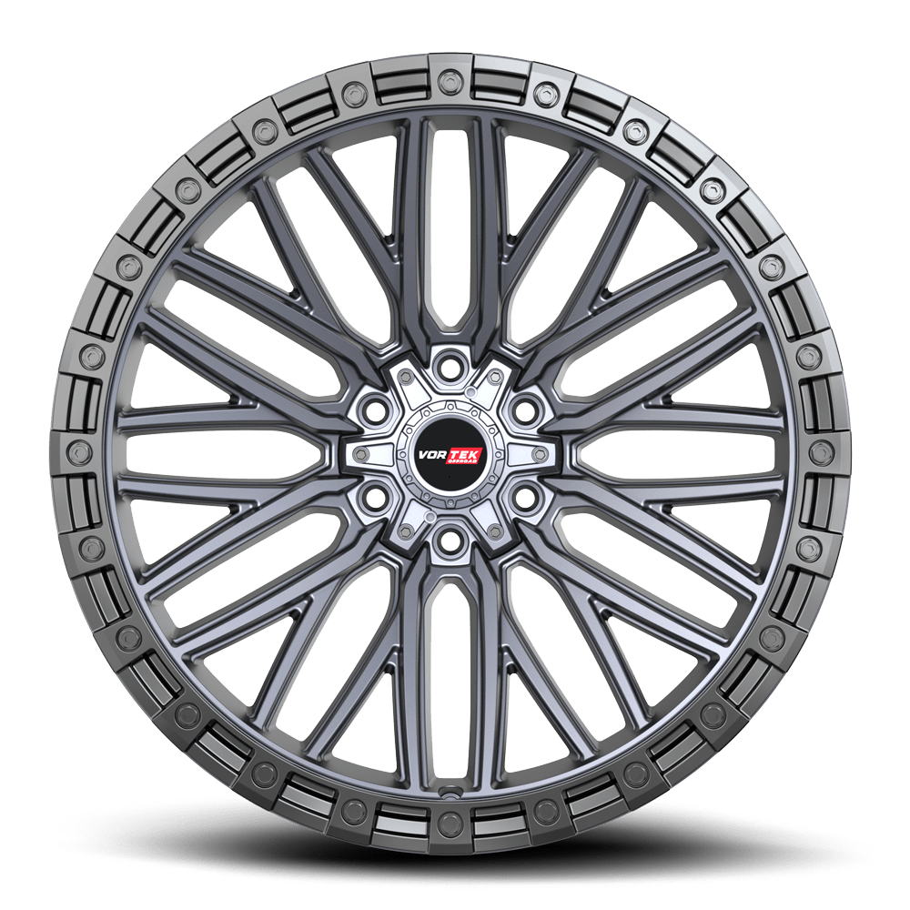 Vortek VRT-608 Matte Titanium Black Bead Ring 22x12 -44 6x135|6x139.7mm 106.1mm - Wheelwiz
