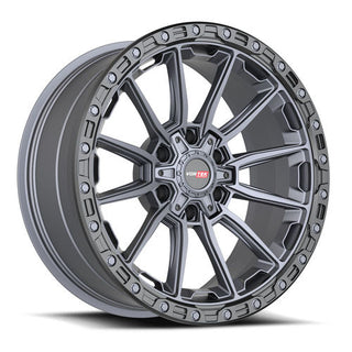 Vortek VRT-601 Matte Titanium Black Bead Ring 20x10 -24 6x135|6x139.7mm 106.1mm