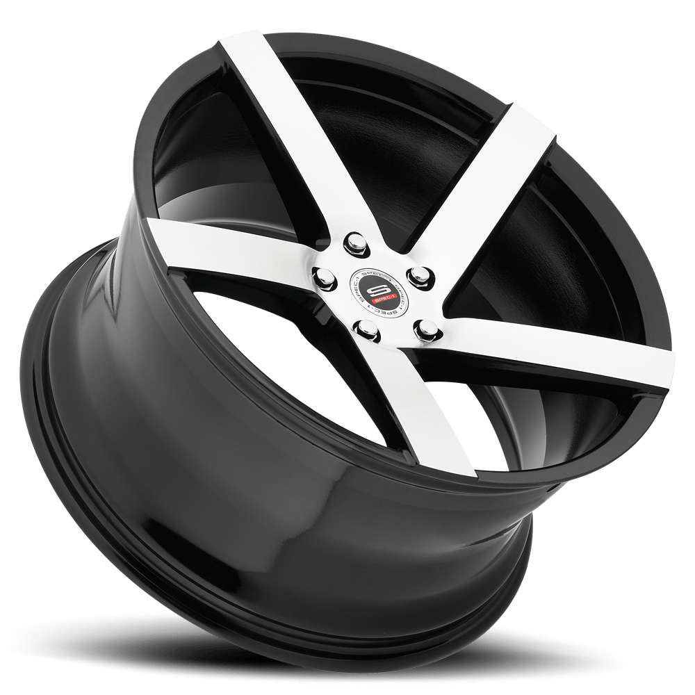 Spec-1 SPM-80 Gloss Black Machined 20x9 +32 5x112mm 73.1mm - Wheelwiz