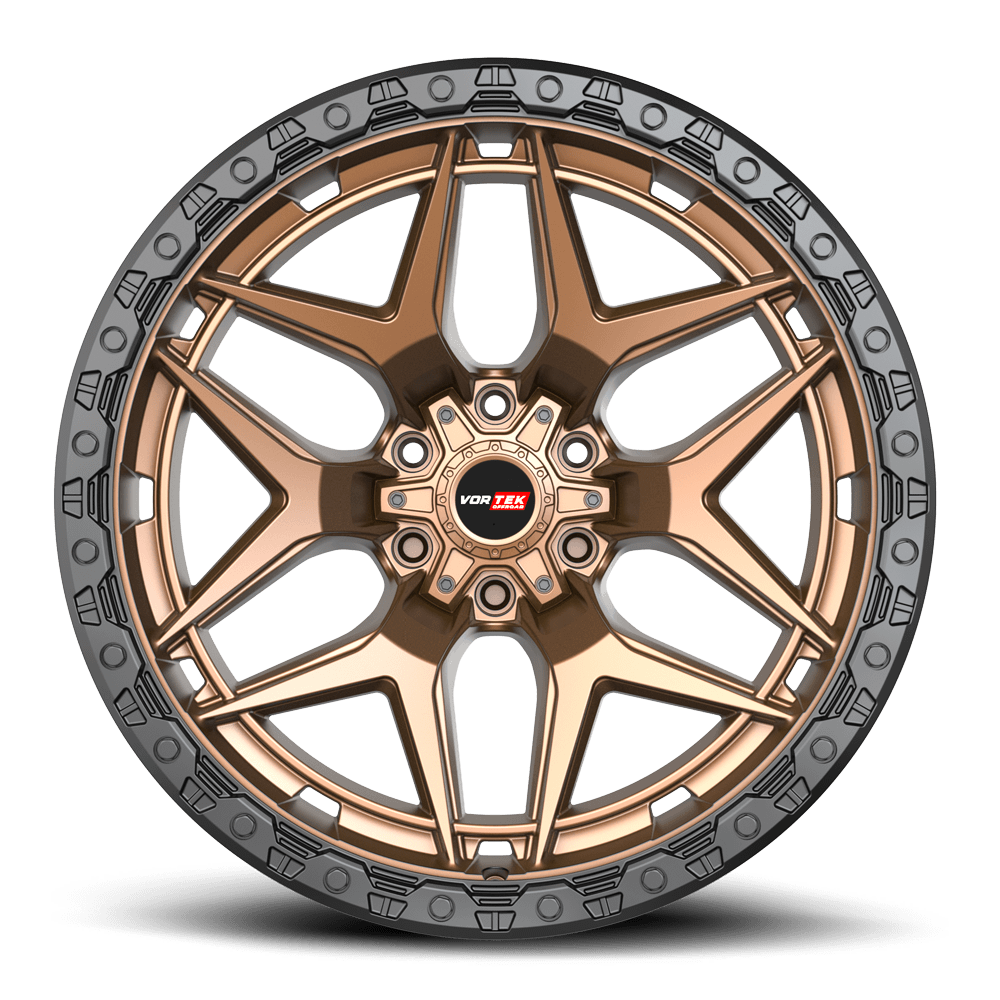 Vortek VRT-603 Matte Bronze With Black Bead Ring 17x9 +12 6x135|6x139.7mm 106.1mm - Wheelwiz