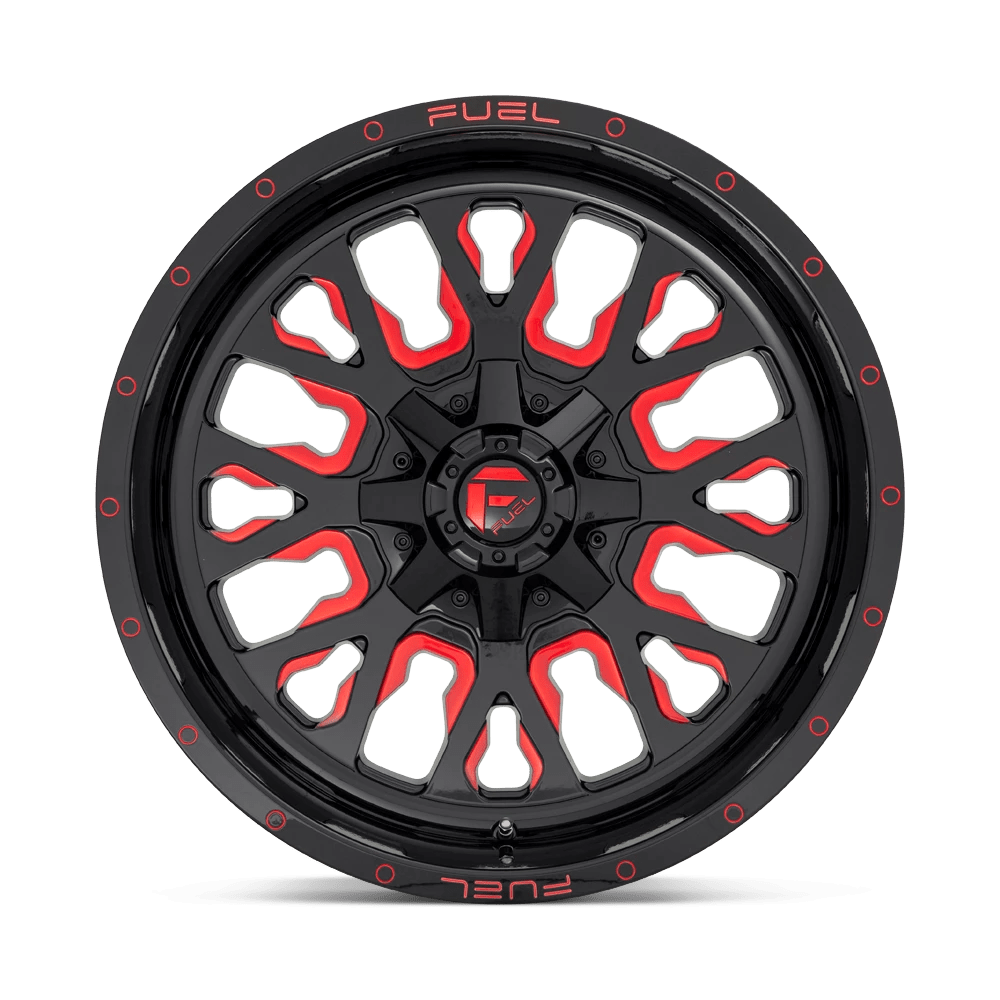 Fuel Offroad D612 STROKE GLOSS BLACK RED TINTED CLEAR 20x10 -18 8x170mm 125.1mm - Wheelwiz