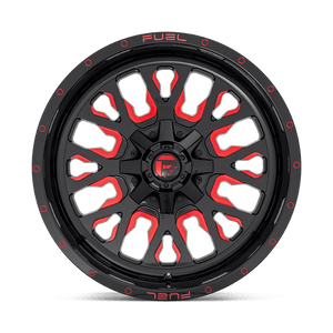 Fuel Offroad D612 STROKE GLOSS BLACK RED TINTED CLEAR 20x10 -18 8x170mm 125.1mm - Wheelwiz