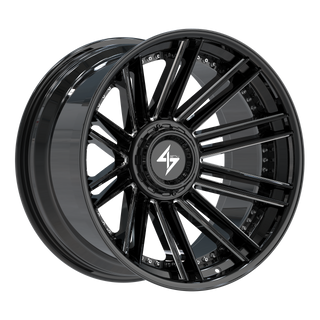 Sentali BFX3 Gloss Black Lip / Gloss Black Milled Centre 22x12 -44 6x135|6x139.7mm 106.1mm